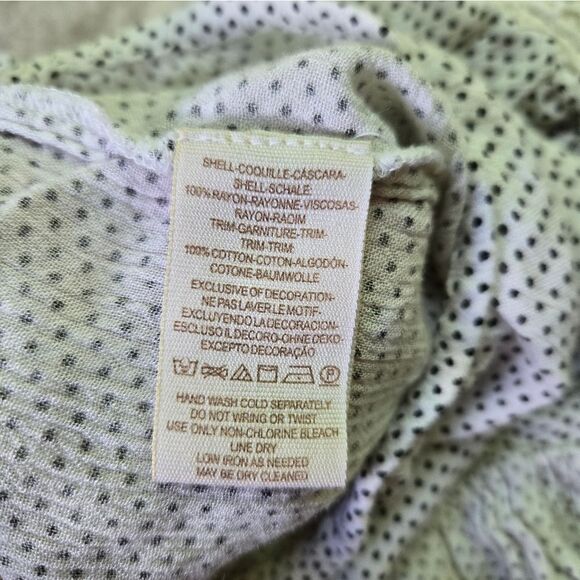 Free People Polkadot Ruffle Sleeveless Cotton Top Women's Size Medium - Picture 4 of 4